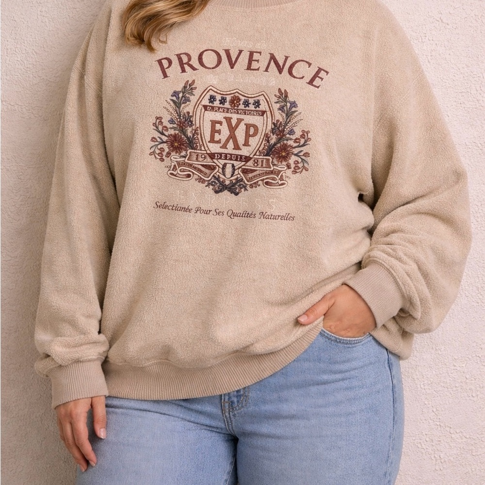 Vintage EXPRESS Fleurs De Provence French Women’s Crewneck Size L